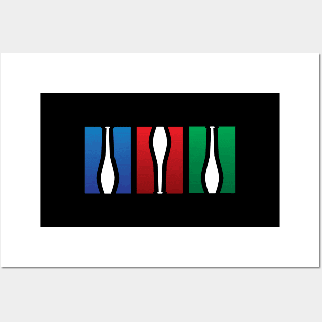 Juggling Clubs Icons Wall Art by DnlDesigns